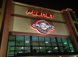 Planet Dodge Channel Lettering