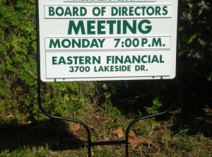 Board Meeting Sign