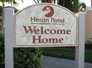 Heron Pond Sandblasted Sign